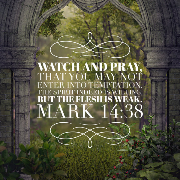 Inspirational Verse of the Day - Watch and Pray - Bible Verses To Go