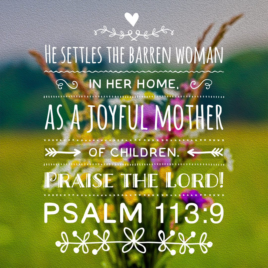 Psalm 113:9 - Joyful Mother - Bible Verses To Go