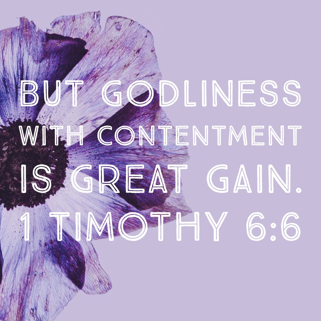 1 Timothy 6:6 - Godliness With Contentment - Bible Verses To Go