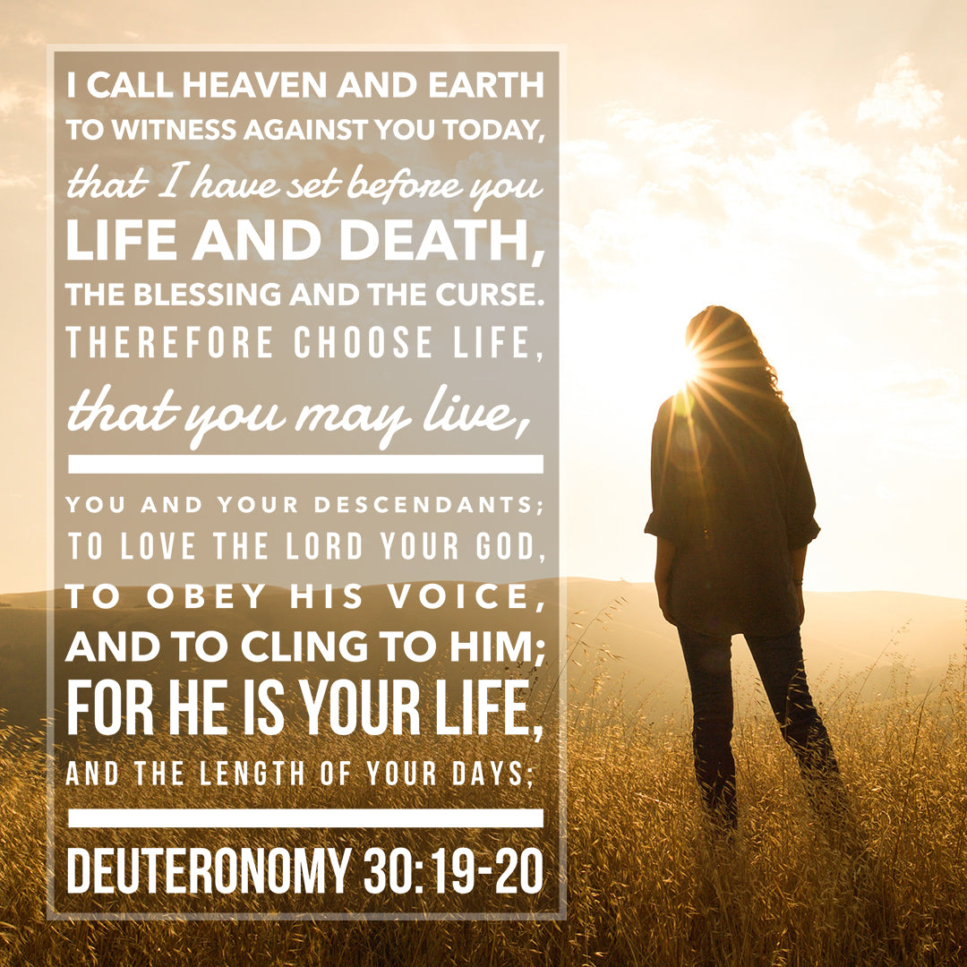 Deuteronomy 30:19-20 - Choose Life - Bible Verses To Go