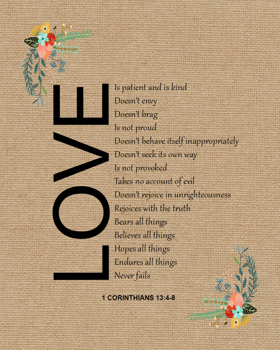 1 Corinthians 13:4-8 - Love - Bible Verses To Go