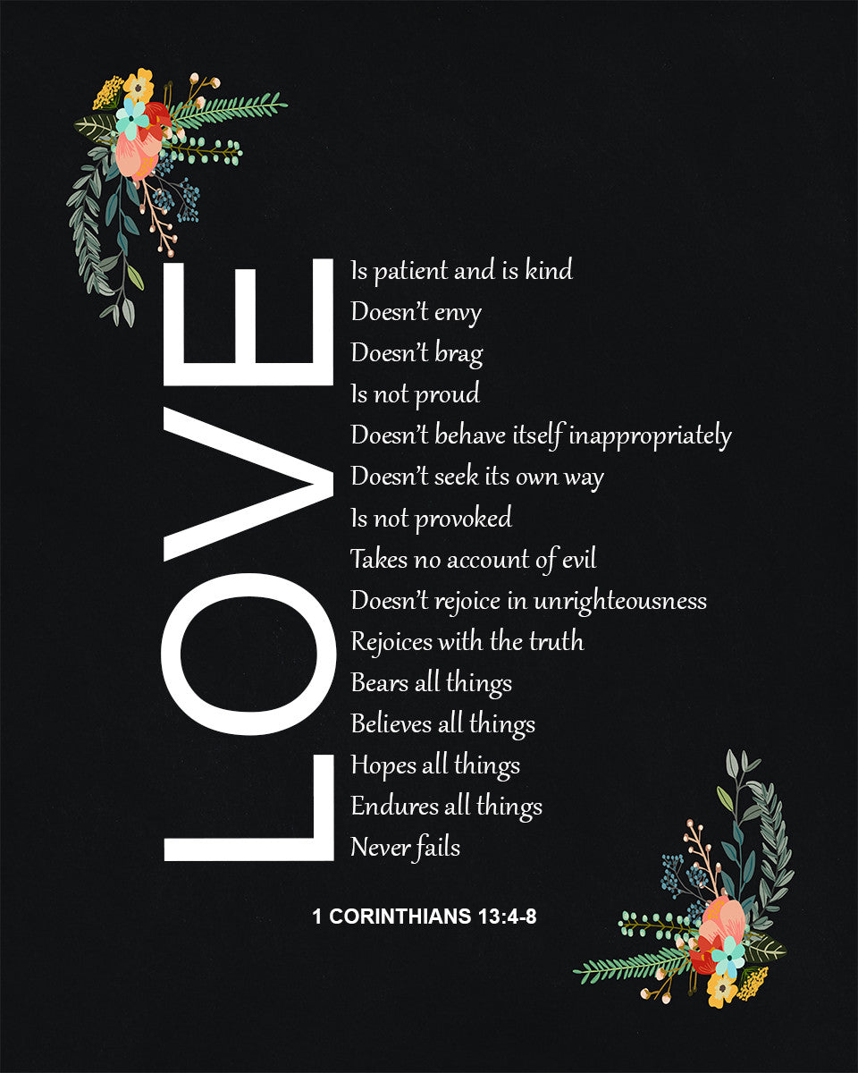 1 Corinthians 13:4-8 - Love - Bible Verses To Go