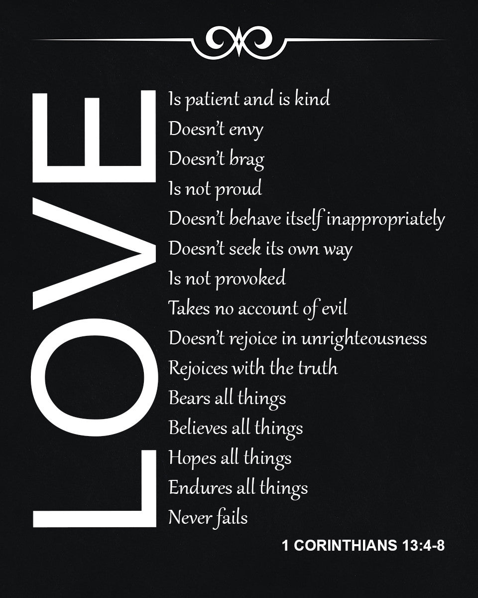 1 Corinthians 13:4-8 - Love - Bible Verses To Go