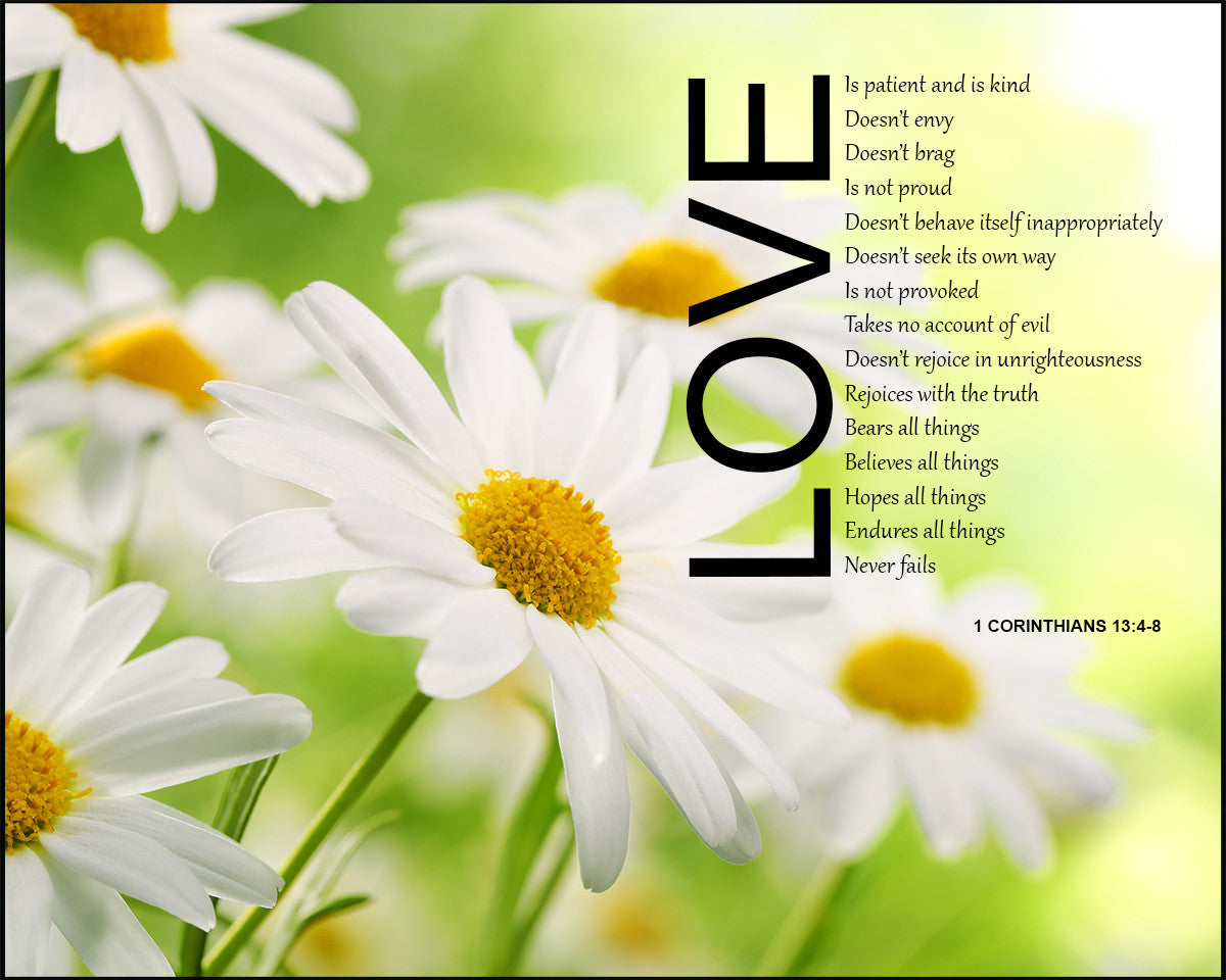 1 Corinthians 13:4-8 - Love - Bible Verses To Go