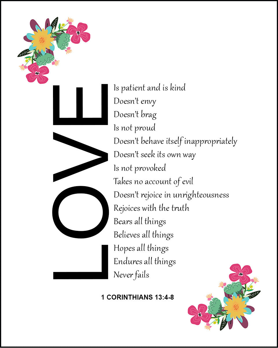 1 Corinthians 13:4-8 - Love - Bible Verses To Go