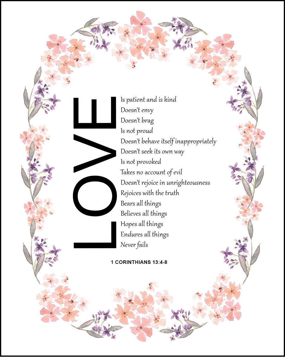 1 Corinthians 13:4-8 - Love - Bible Verses To Go