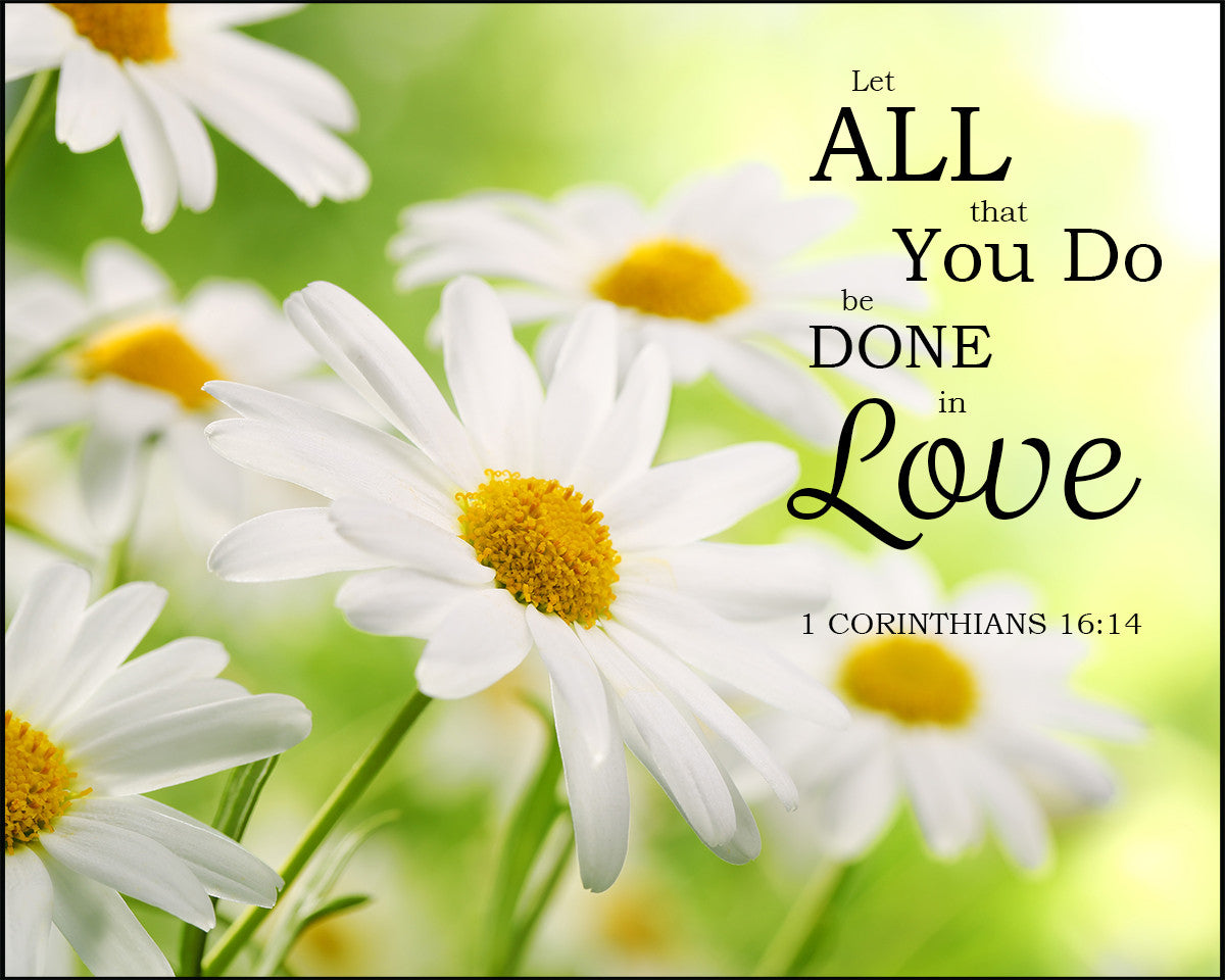1 Corinthians 16:14 - Done in Love - Bible Verses To Go