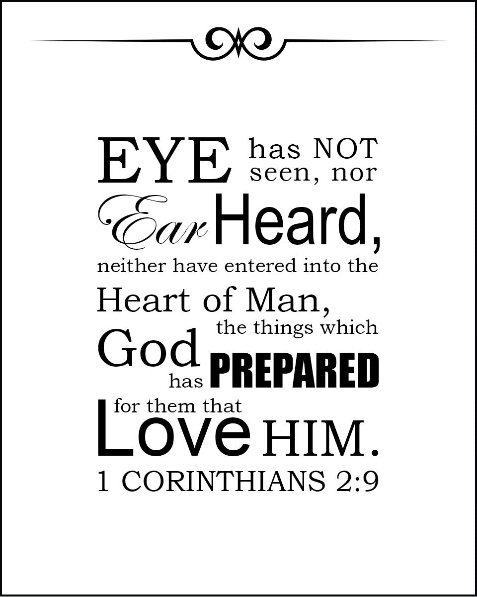 1 Corinthians 2:9 - Eye Hath Not Seen - Bible Verses To Go
