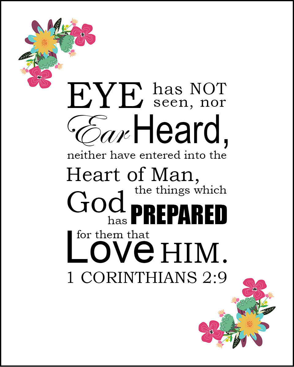 1 Corinthians 2:9 - Eye Hath Not Seen - Bible Verses To Go