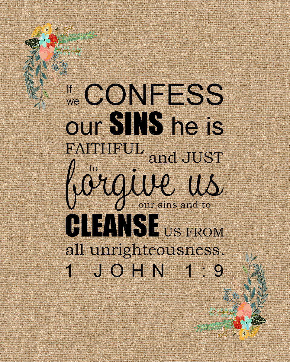 1 John 1:9 - He Is Faithful - Bible Verses To Go