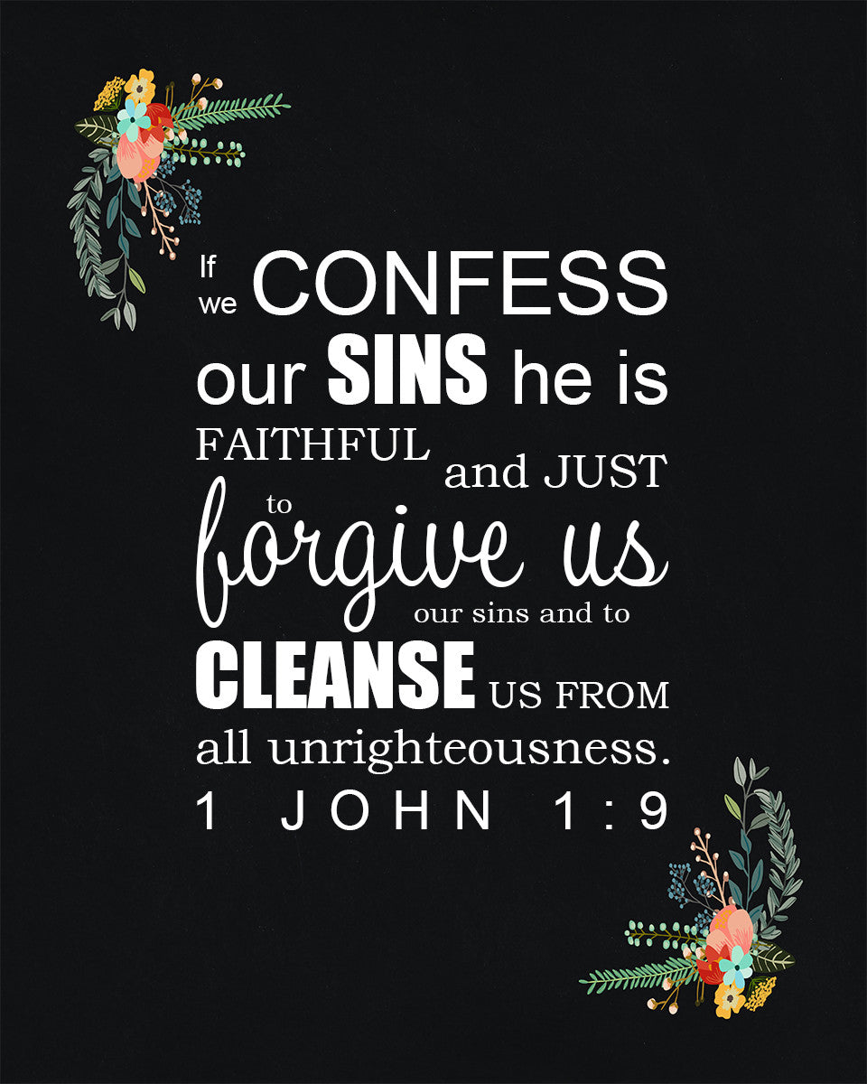 1 John 1:9 - He Is Faithful - Bible Verses To Go