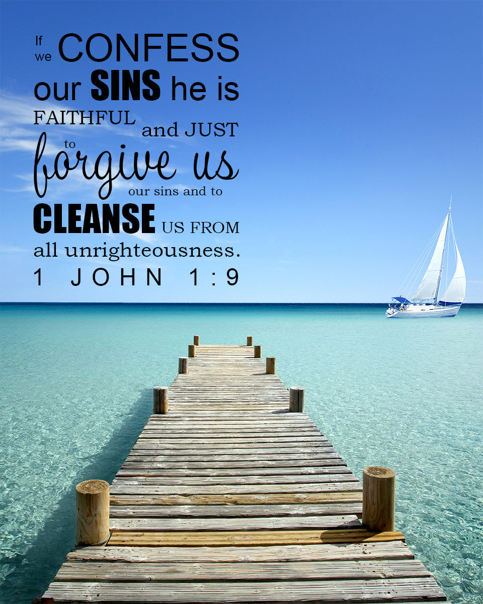 1 John 1:9 - He Is Faithful - Bible Verses To Go