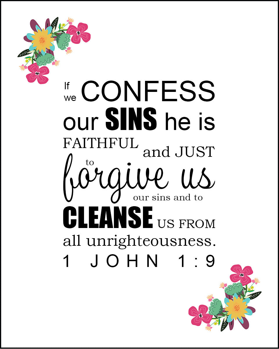 1 John 1:9 - He Is Faithful - Bible Verses To Go