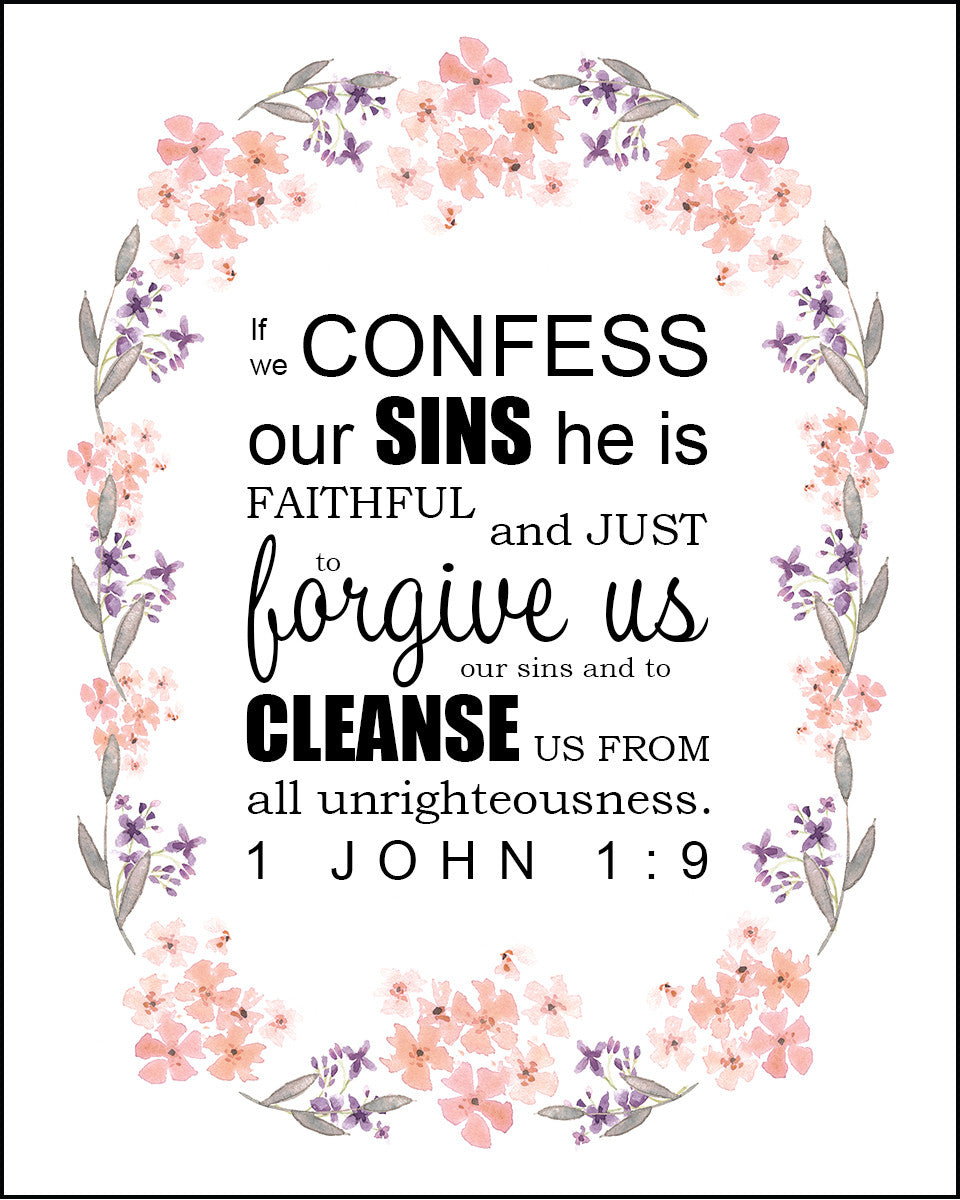 1 John 1:9 - He Is Faithful - Bible Verses To Go
