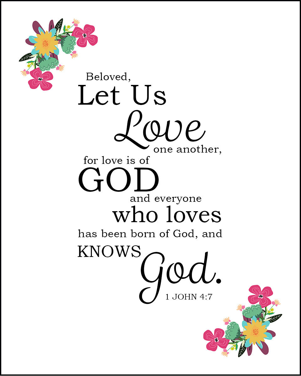 1 John 4:7 - Love One Another - Bible Verses To Go