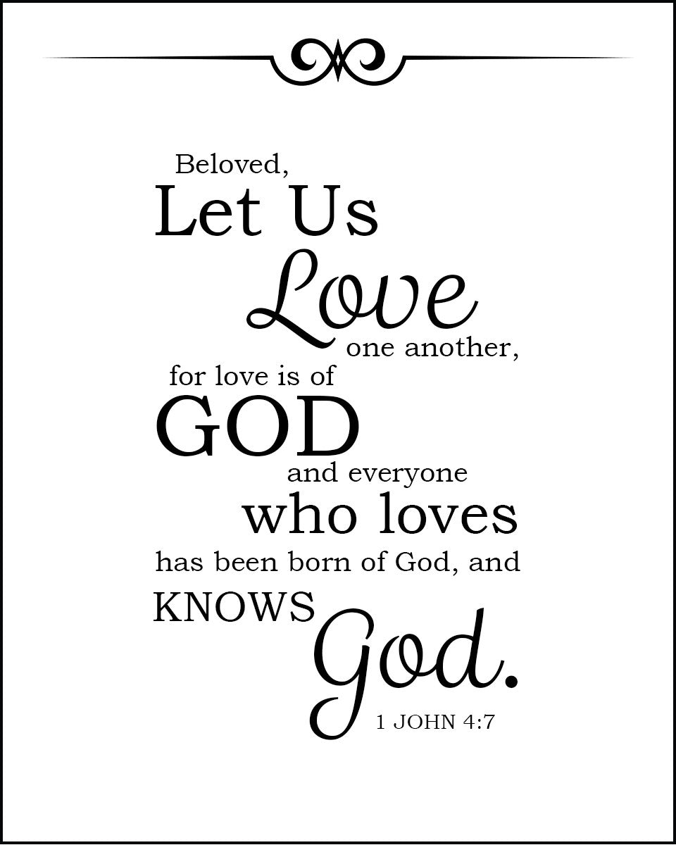 1 John 4:7 - Love One Another - Bible Verses To Go