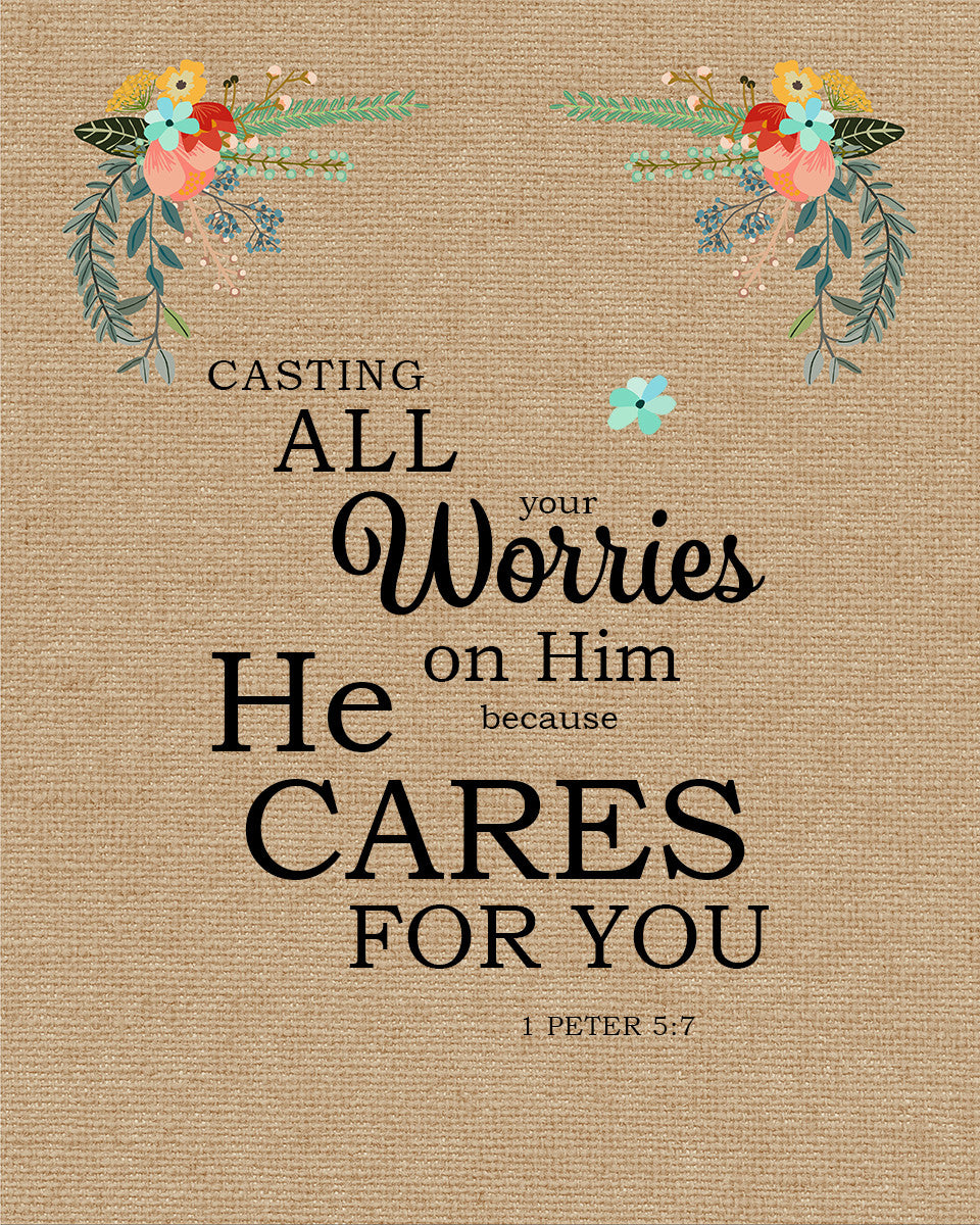 1 Peter 5:7 - Casting All Your Cares - Bible Verses To Go