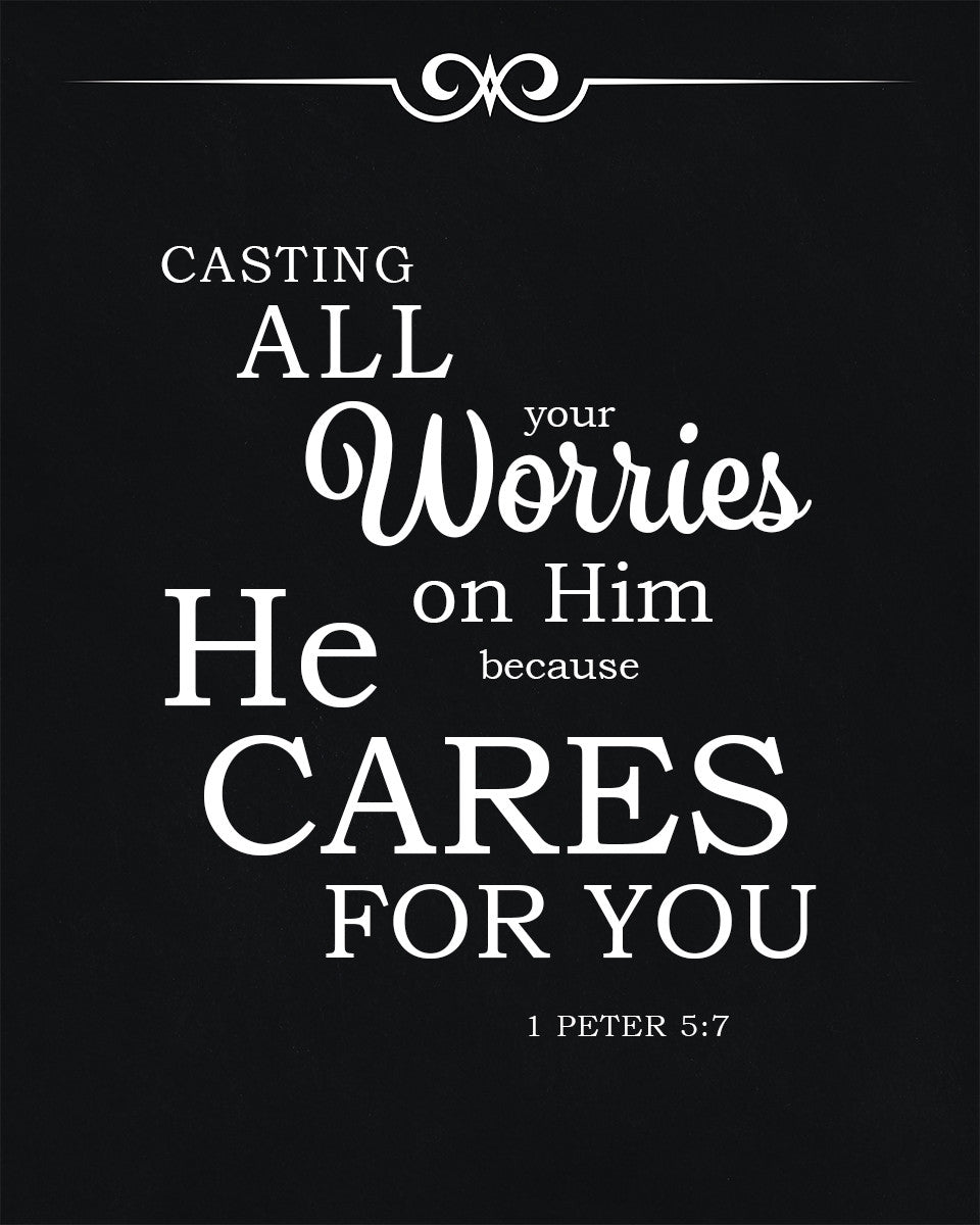 1 Peter 5:7 - Casting All Your Cares - Bible Verses To Go