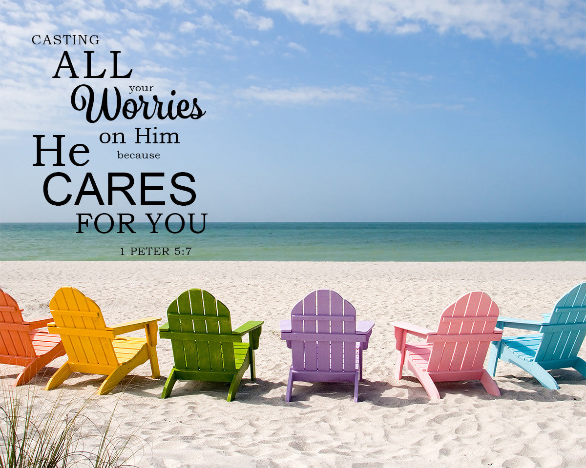 1 Peter 5:7 - Casting All Your Cares - Bible Verses To Go