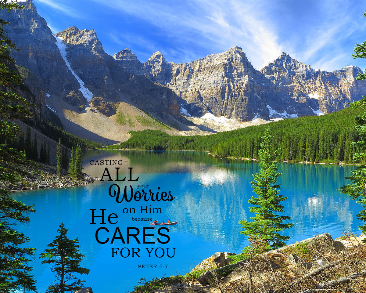 1 Peter 5:7 - Casting All Your Cares - Bible Verses To Go