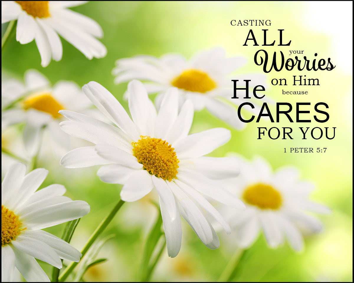 1 Peter 5:7 - Casting All Your Cares - Bible Verses To Go