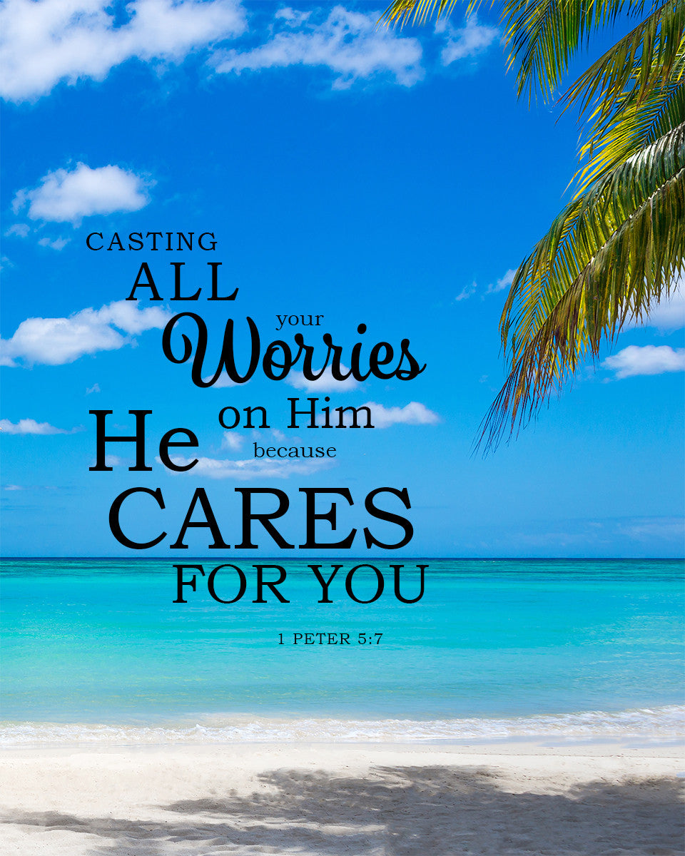 1 Peter 5:7 - Casting All Your Cares - Bible Verses To Go
