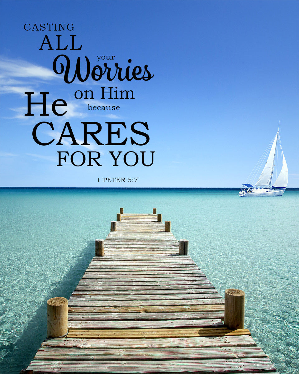 1 Peter 5:7 - Casting All Your Cares - Bible Verses To Go