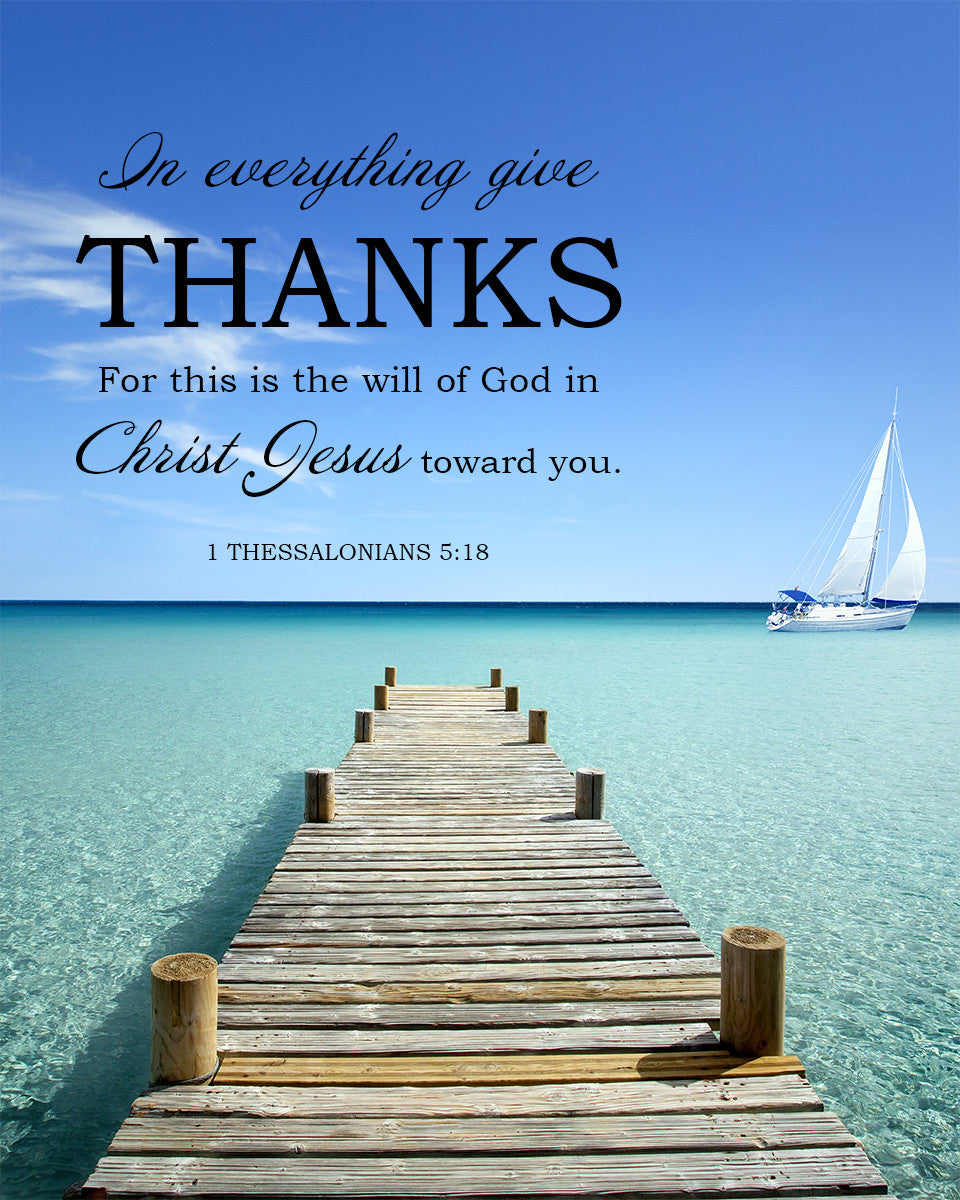 1 Thessalonians 5:18 - Give Thanks - Bible Verses To Go