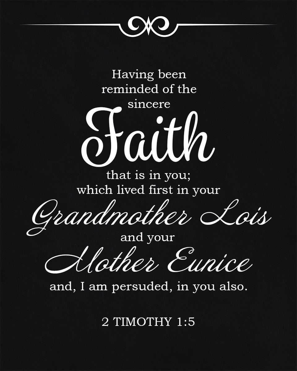 2 Timothy 1:5 - Mother&#39;s Faith - Bible Verses To Go