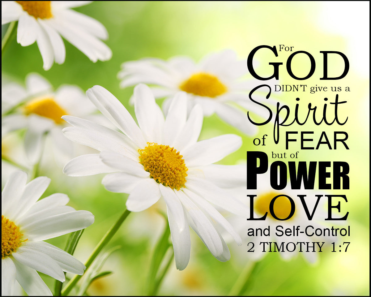 2 Timothy 1:7 God Did Not Give Us a Spirit of Fear - Bible Verses To Go