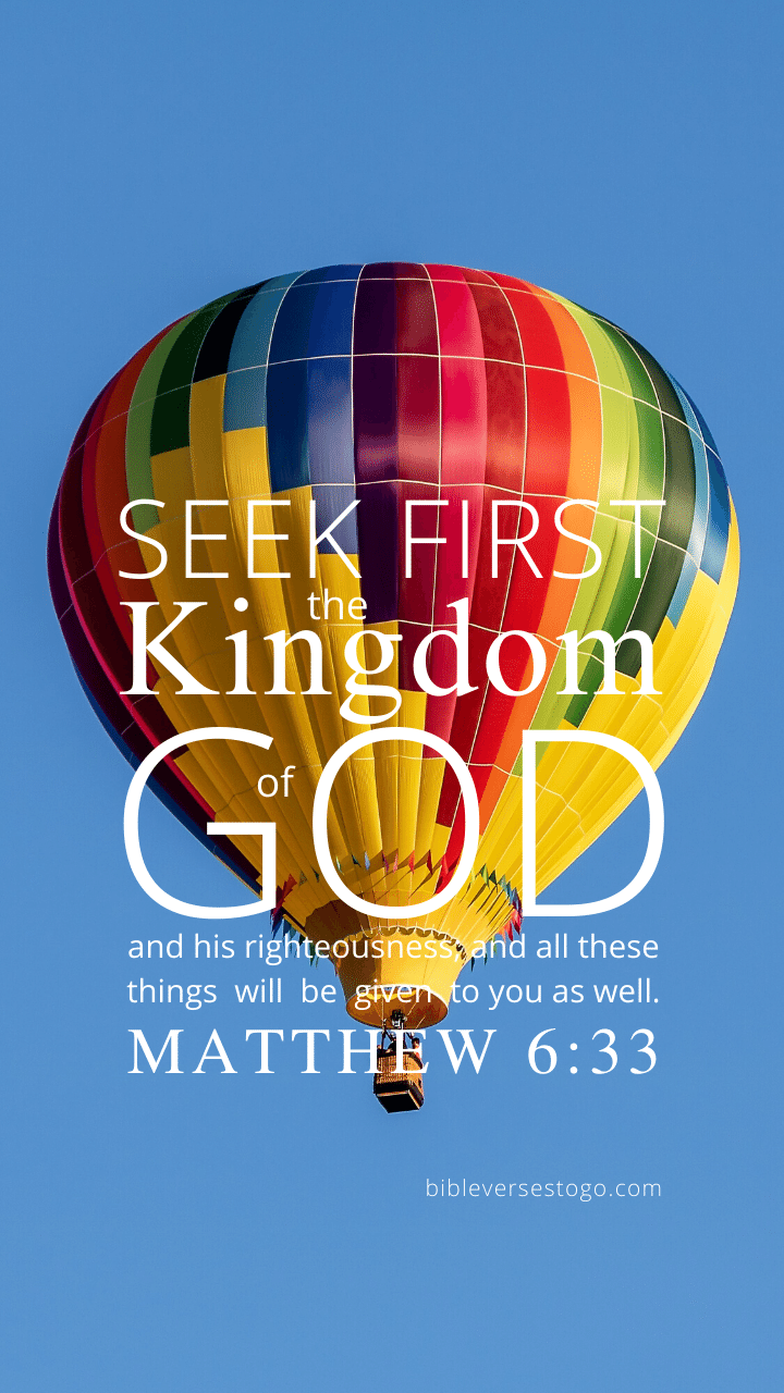 Christian Wallpaper – Balloon Matthew 6:33