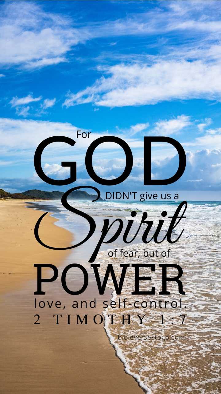 Christian Wallpaper – Beach2 2 Timothy 1:7