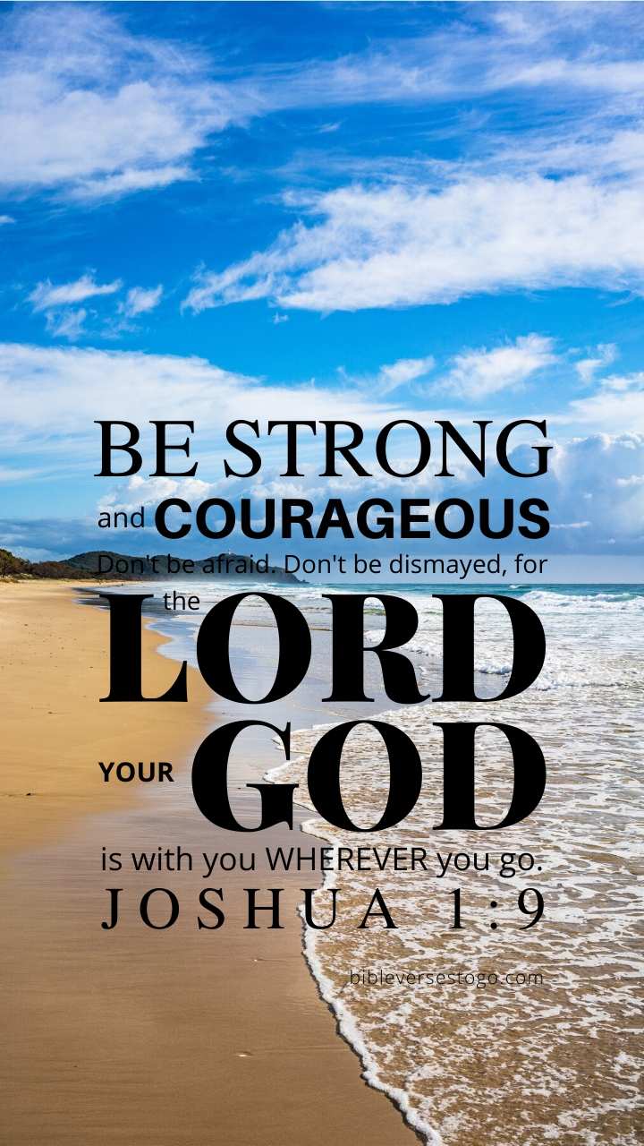 Christian Wallpaper – Beach2 Joshua 1:9