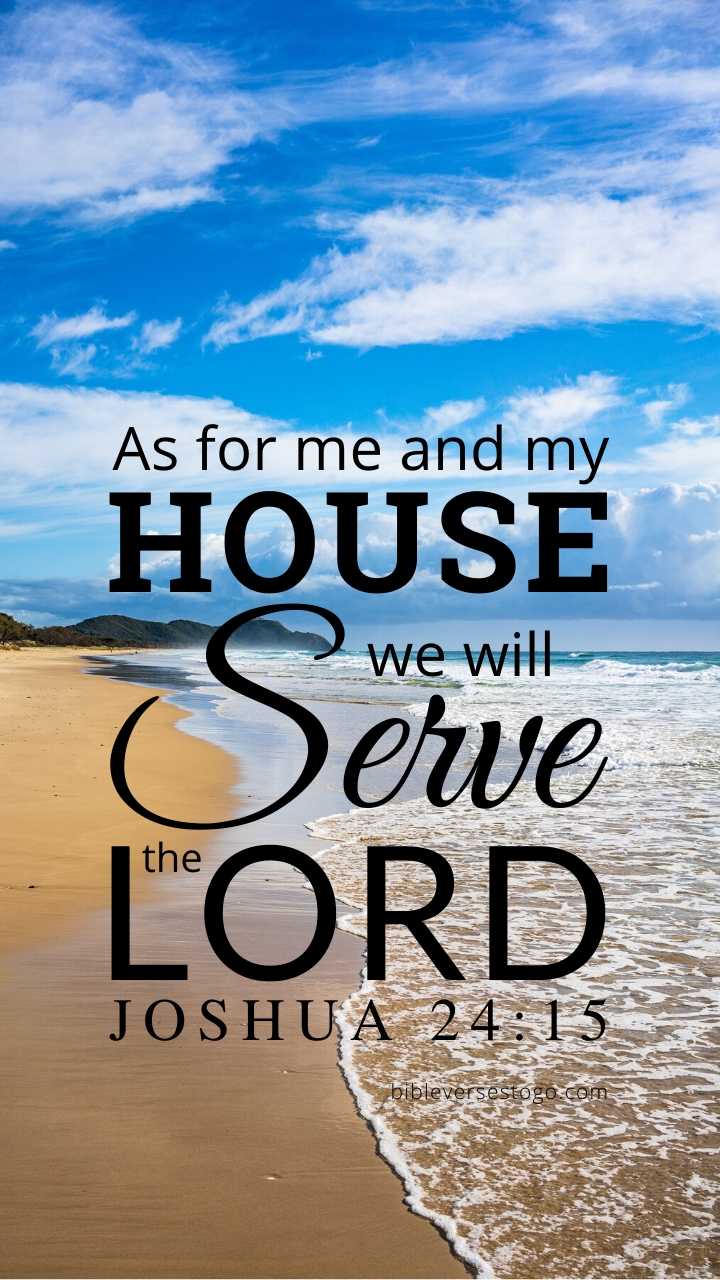 Christian Wallpaper – Beach2 Joshua 24:15