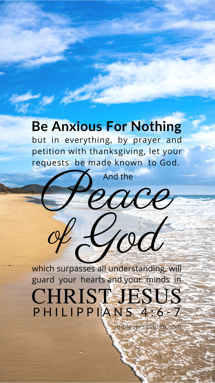 Christian Wallpaper – Beach2 Philippians 4:6-7