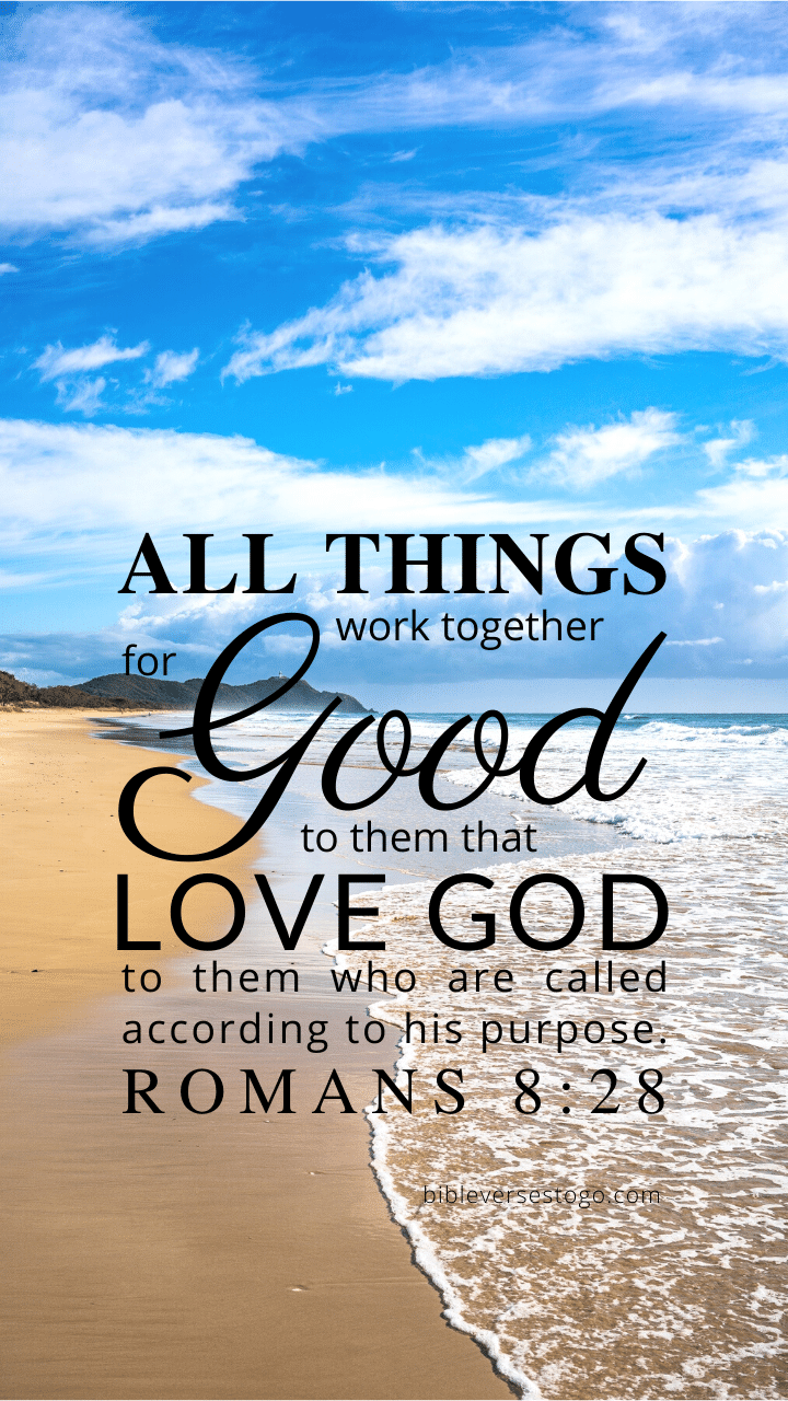 Christian Wallpaper – Beach2 Romans 8:28