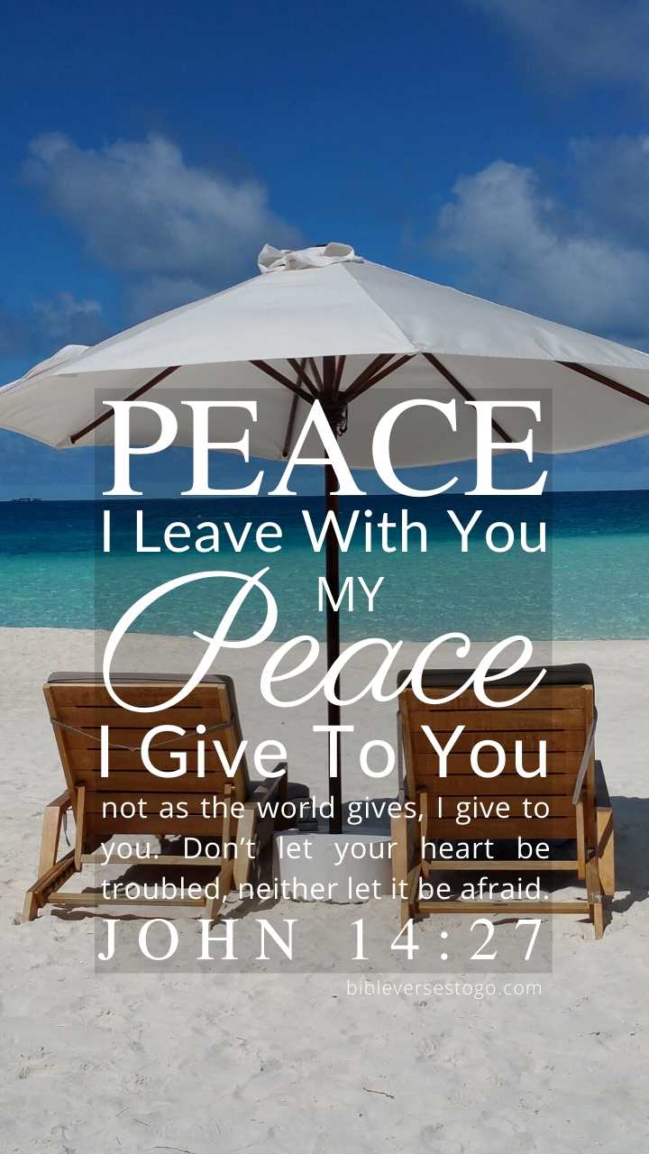 Christian Wallpaper – Beach Chairs John 14:27