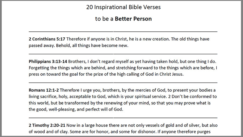 Bible Verses to be a Better Person