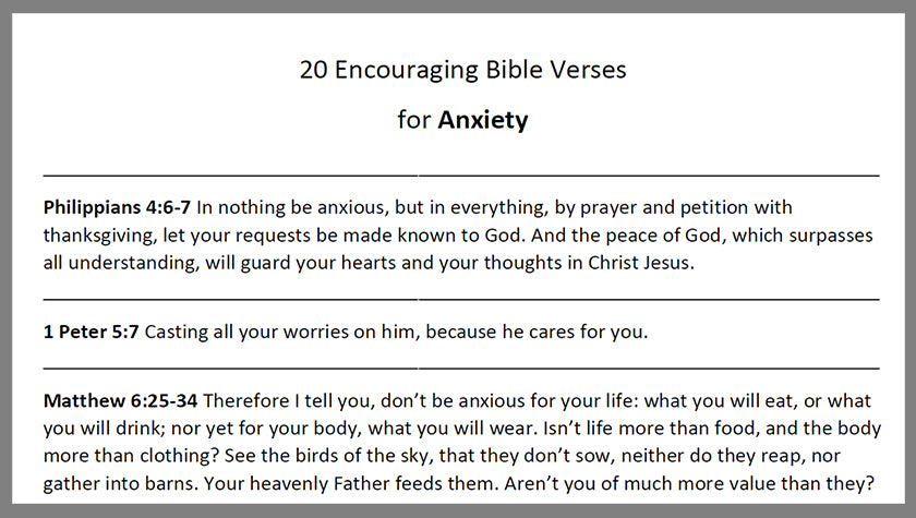 20 Anxiety Verses - DOWNLOAD