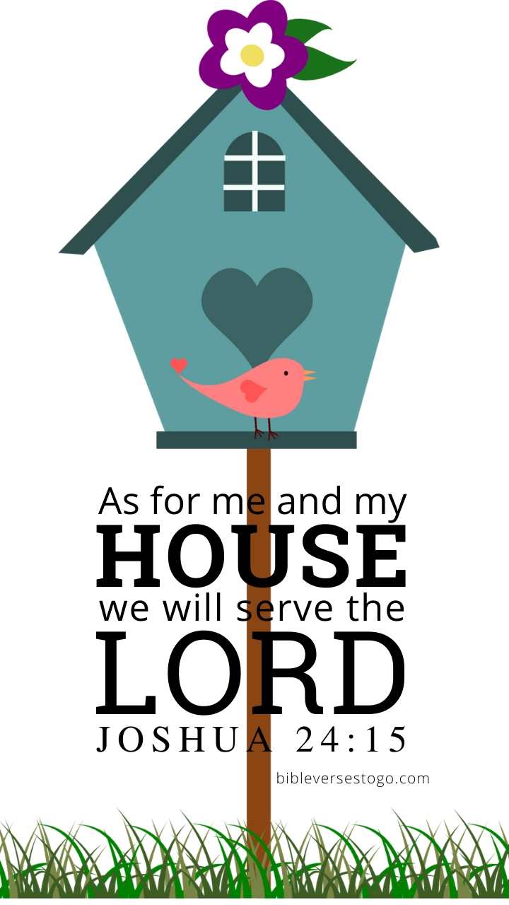 Christian Wallpaper - Birdhouse Joshua 24:15