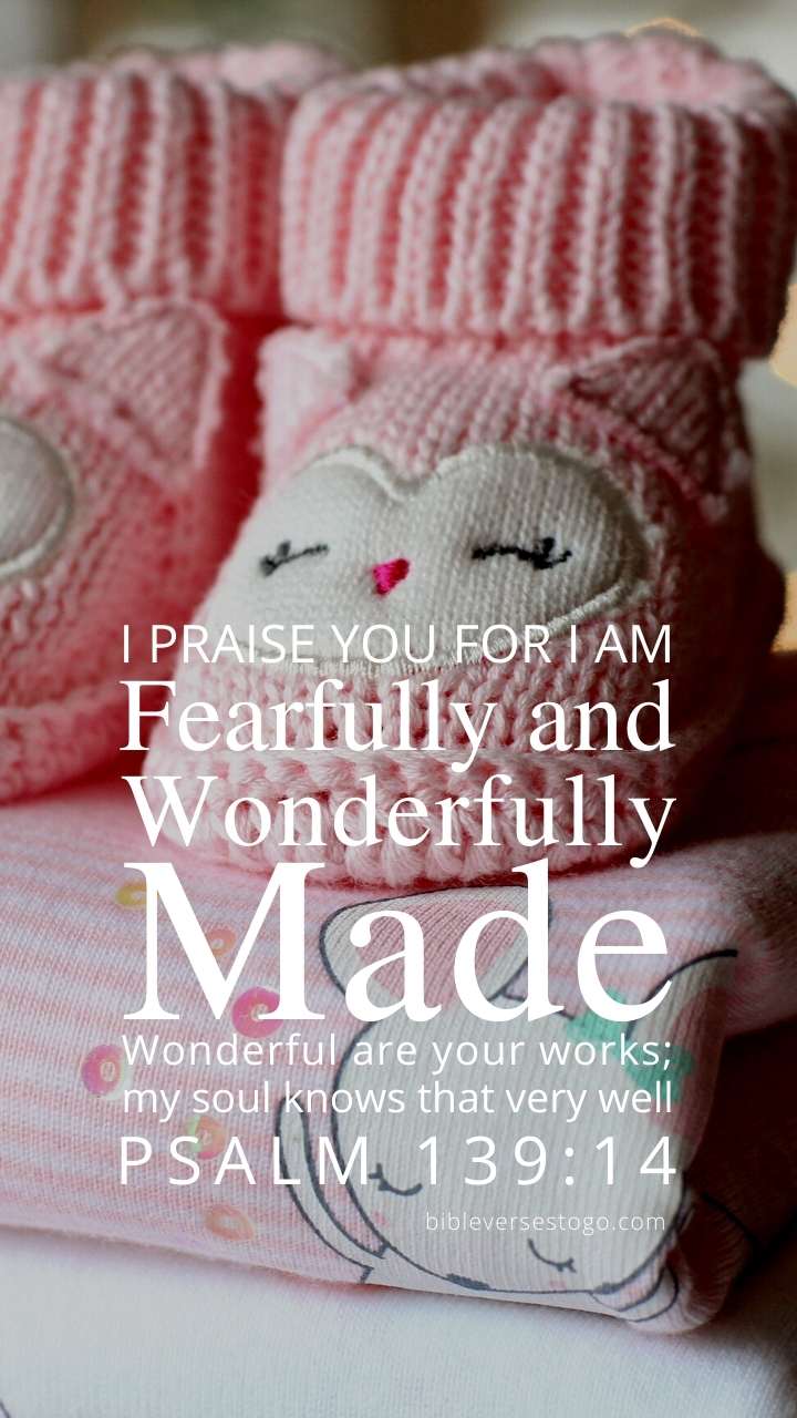 Christian Wallpaper - Booties n Blankets Psalm 139:14