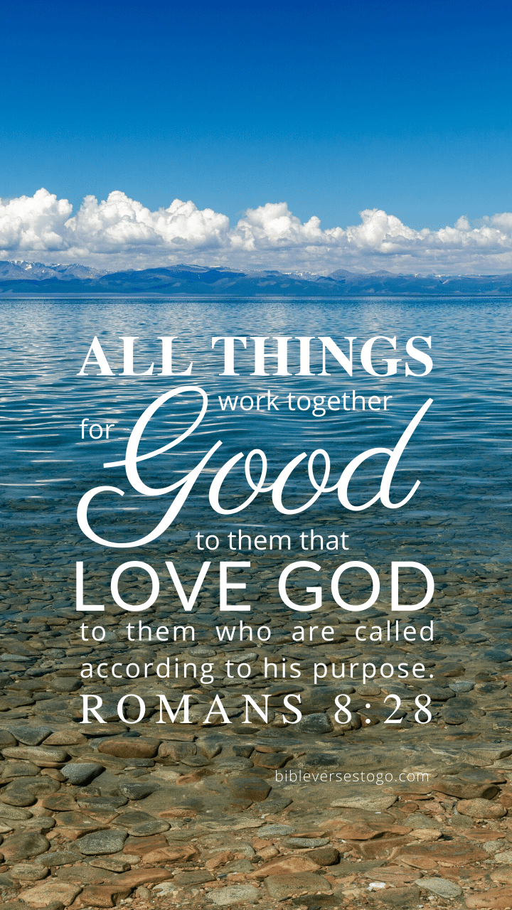 Christian Wallpaper – Calm Lake Romans 8:28