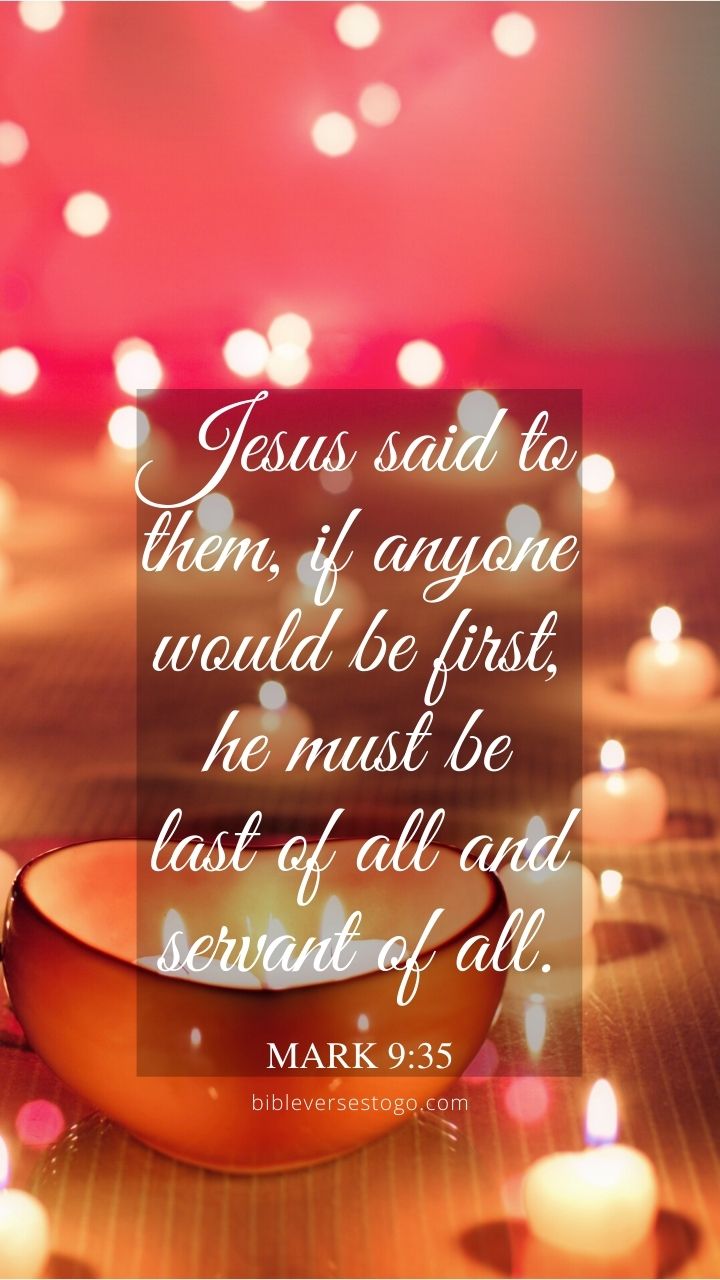 Christian Wallpaper - Candles Mark 9:35