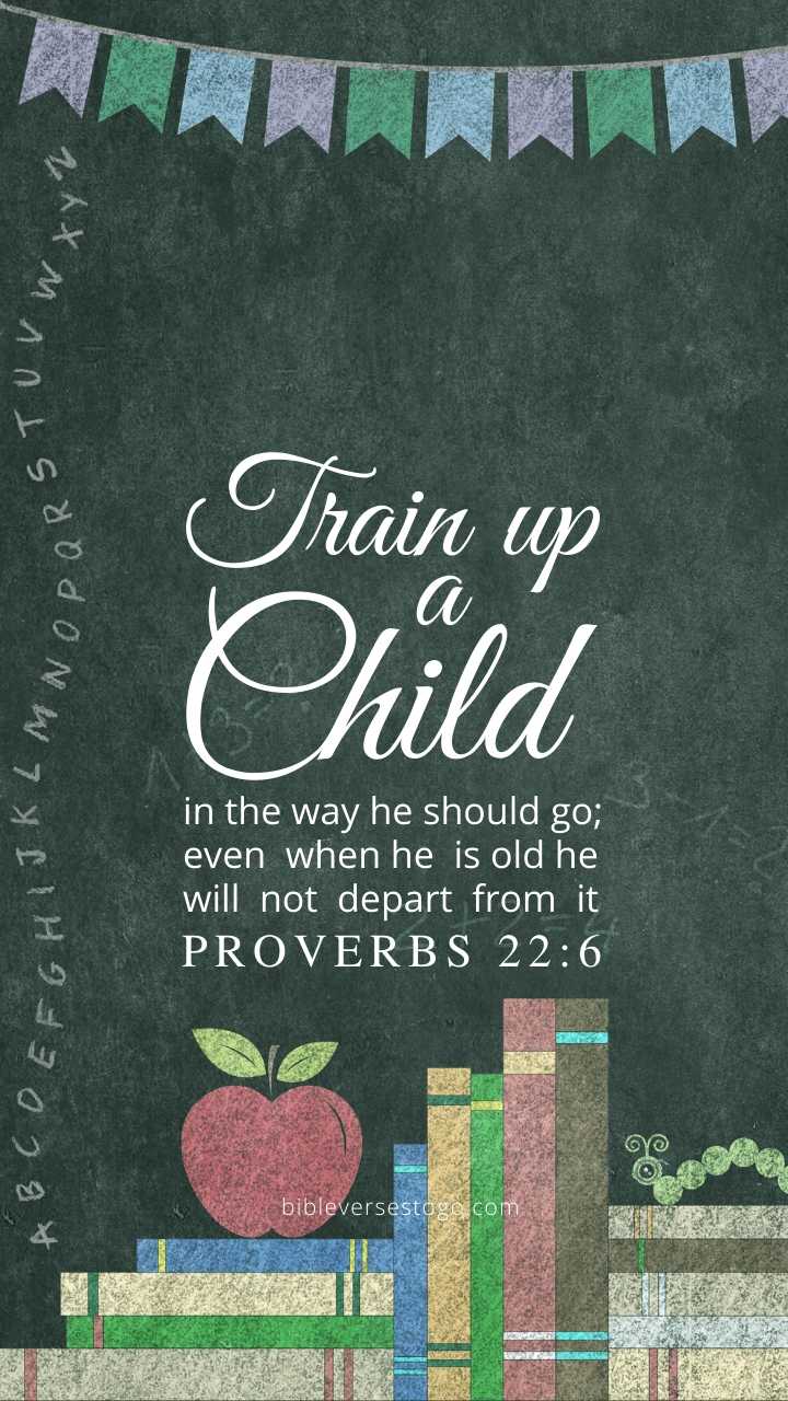 Christian Wallpaper - Chalkboard Proverbs 22:6