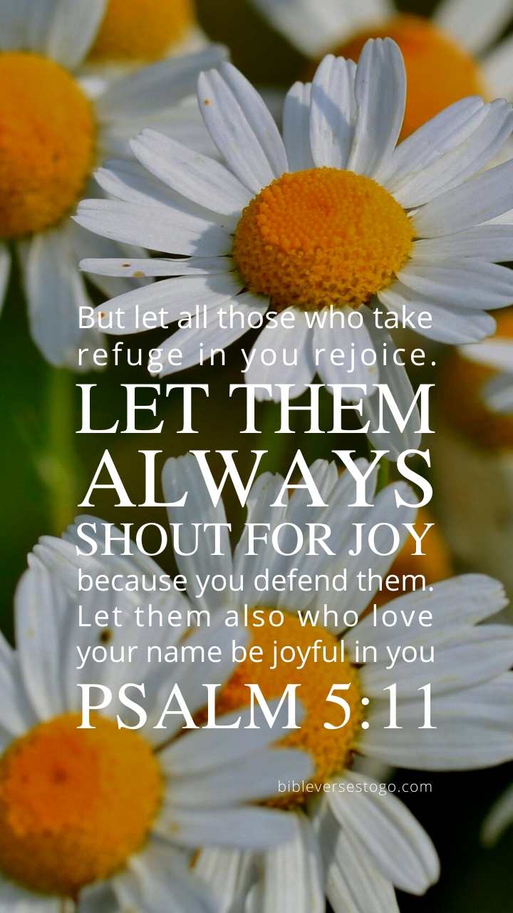 Christian Wallpaper - Chamomile Psalm 5:11
