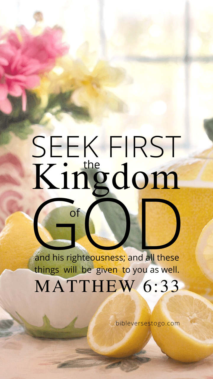 Christian Wallpaper – Citrus Tea Matthew 6:33