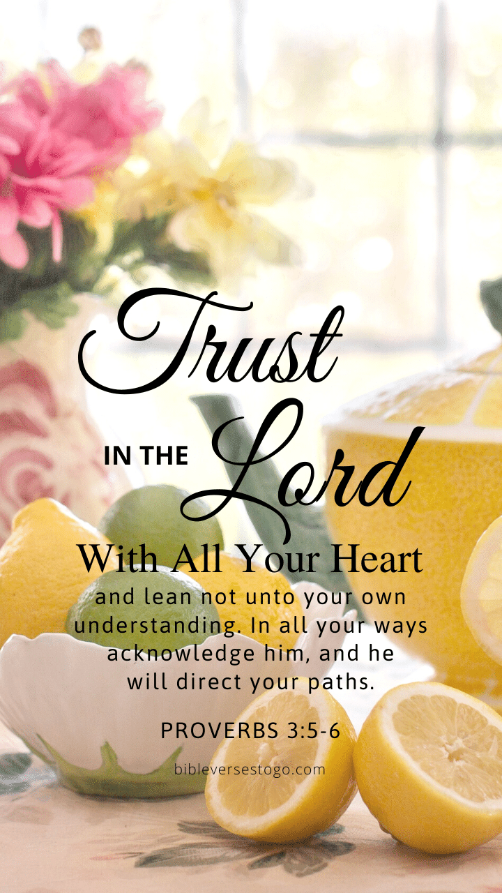 Christian Wallpaper – Citrus Tea Proverbs 3:5-6
