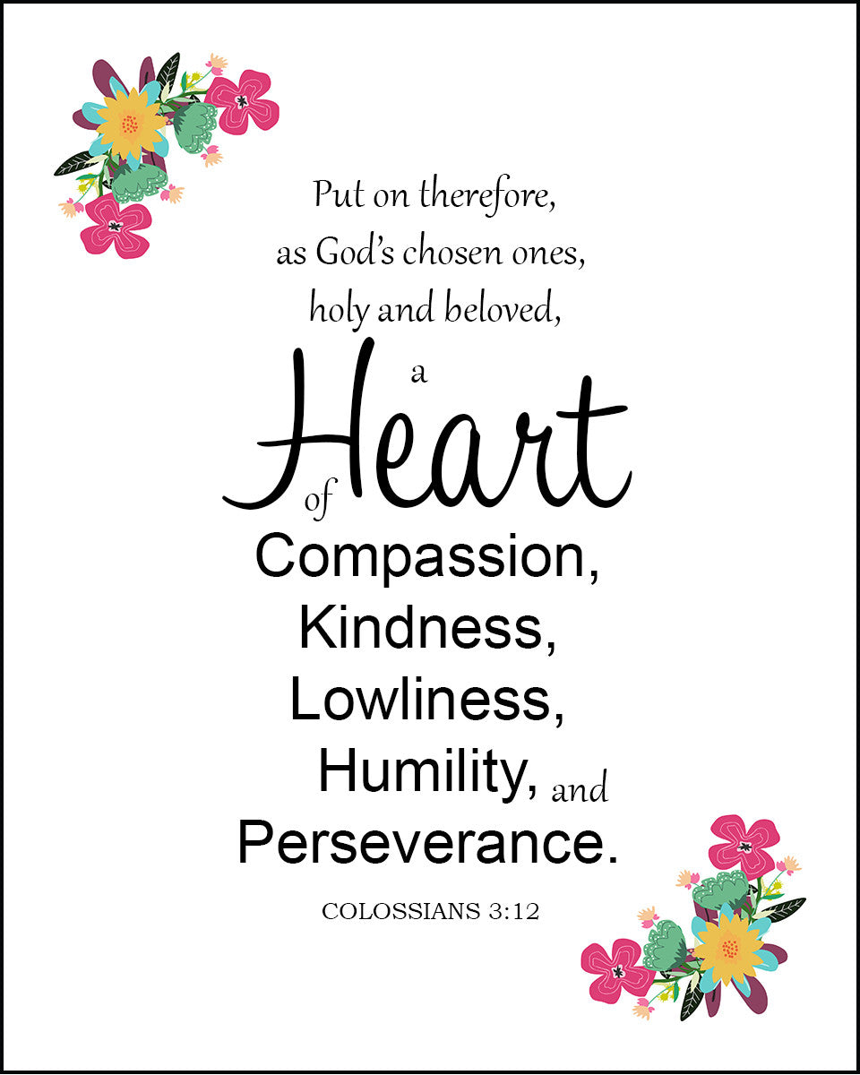Colossians 3:12 - Heart of Compassion - Bible Verses To Go