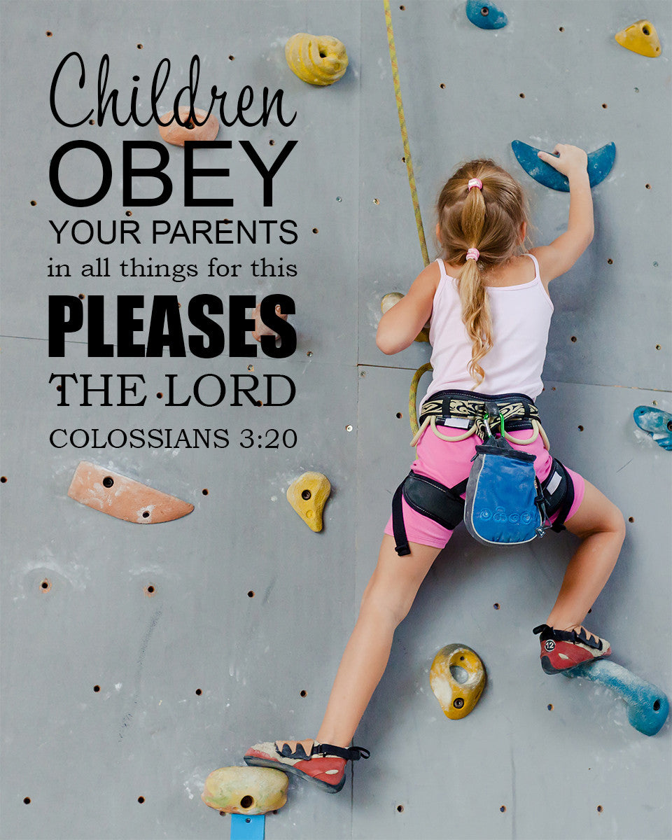 Colossians 3:20 - Children Obey - Bible Verses To Go
