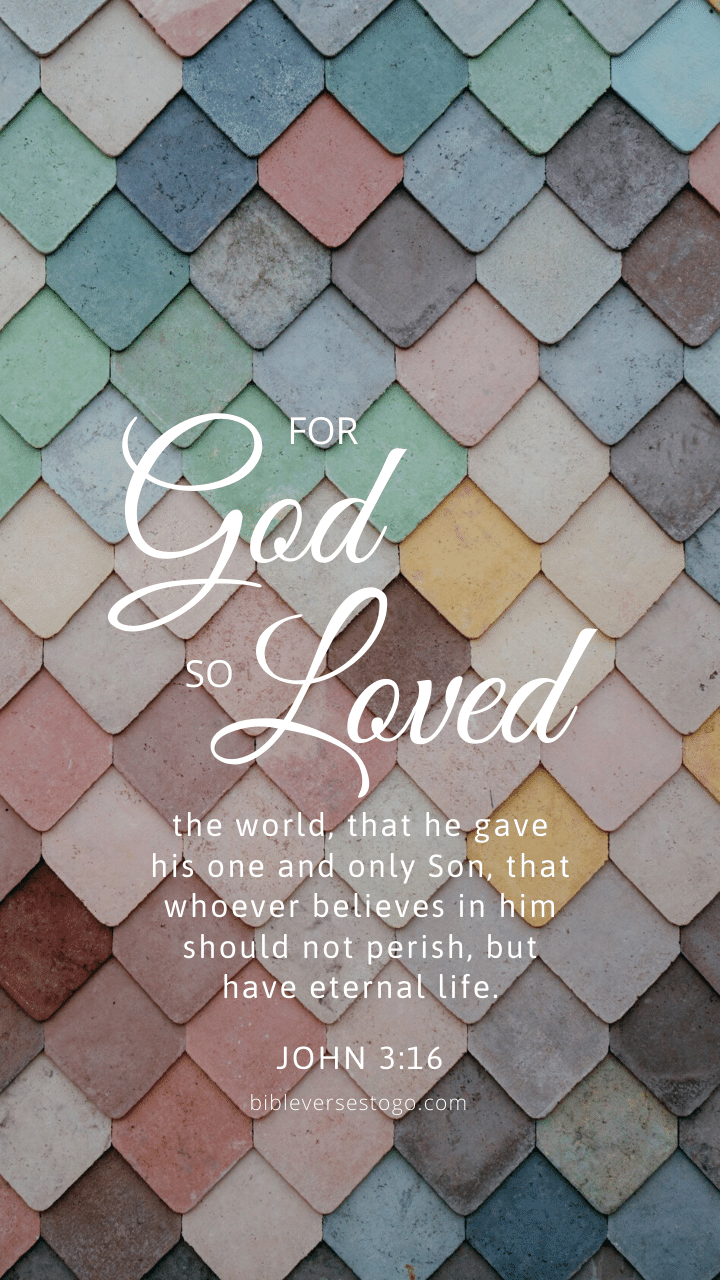 Christian Wallpaper - Color Tile John 3:16